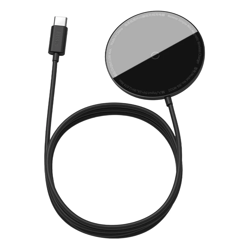 IMG_9888 شارژر بی سیم باسئوس مدل Simple Mini Magnetic Wireless Charger WX01-JKF - تصویر 1
